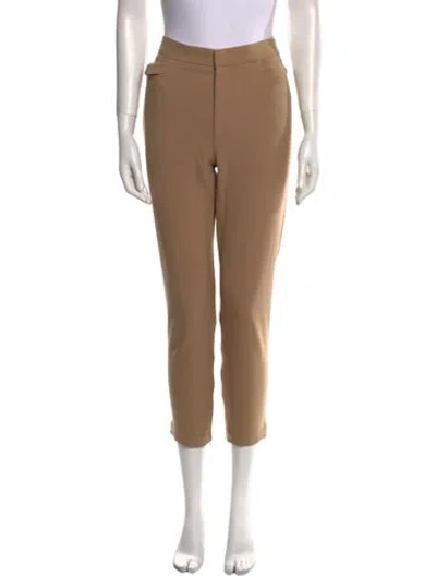 Pre-owned Chloé Virgin Wool Skinny Leg Pants In Neutral