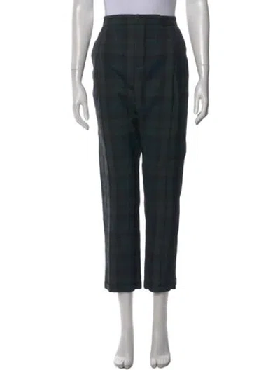 Pre-owned Chloé Virgin Wool Straight Leg Pants In Multi