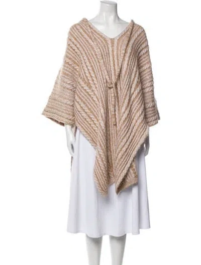 Pre-owned Chloé Virgin Wool Striped Jacket In Neutral