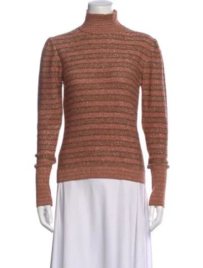 Pre-owned Chloé Virgin Wool Striped Sweater