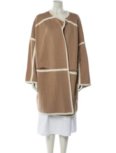 Pre-owned Chloé Virgin Wool Striped Sweater In Neutral