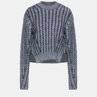 Pre-owned Chloé Virgin Wool Jumper M In Blue