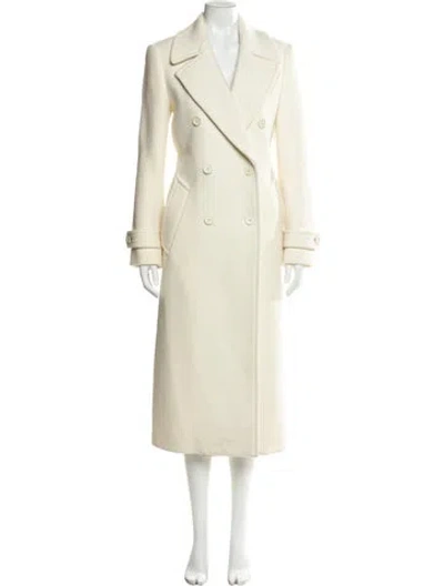 Pre-owned Chloé Virgin Wool Trench Coat In Neutral