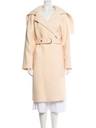 Pre-owned Chloé Virgin Wool Trench Coat W/ Tags In Neutral