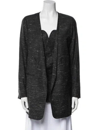 Pre-owned Chloé Virgin Wool Tweed Pattern Evening Jacket In Gray