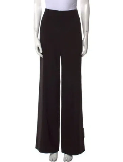 Pre-owned Chloé Virgin Wool Wide Leg Pants In Blue