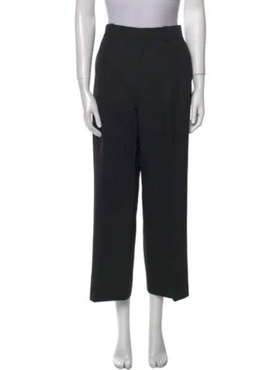 Pre-owned Chloé Virgin Wool Wide Leg Pants In Blue