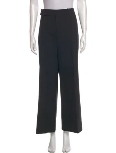 Pre-owned Chloé Virgin Wool Wide Leg Pants In Brown