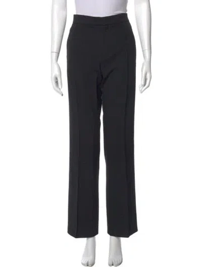 Pre-owned Chloé Virgin Wool Wide Leg Pants In Brown