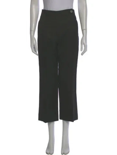 Pre-owned Chloé Virgin Wool Wide Leg Pants In Gray