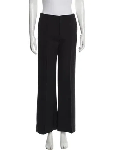 Pre-owned Chloé Virgin Wool Wide Leg Pants W/ Tags In Black