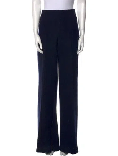 Pre-owned Chloé Virgin Wool Wide Leg Pants W/ Tags In Black