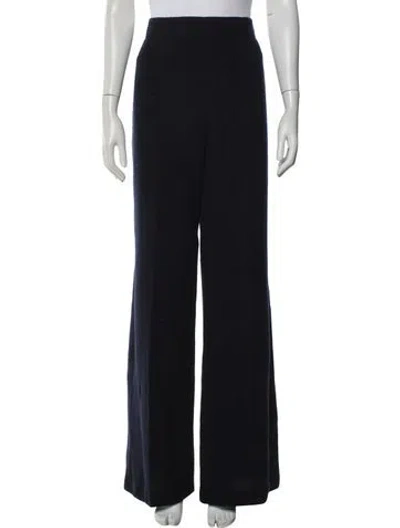 Pre-owned Chloé Virgin Wool Wide Leg Pants W/ Tags In Black