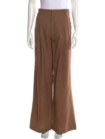 Pre-owned Chloé Virgin Wool Wide Leg Pants W/ Tags In Neutral