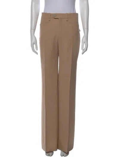Pre-owned Chloé Virgin Wool Wide Leg Pants W/ Tags In Neutral