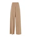 Chloé Virgin Wool Wide-leg Trousers In Nude