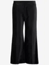 Chloé Black Pants With High Waist And Wide Leg In Viscose Blend Stretch Woman In Black