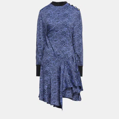 Pre-owned Chloé Viscose Mini Dress 38 In Blue