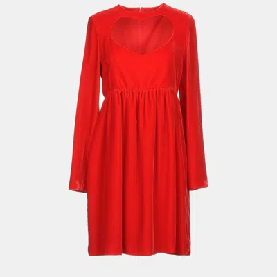 Pre-owned Chloé Viscose Mini Dress 40 In Red