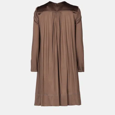 Pre-owned Chloé Viscose Mini Dresses 36 In Brown