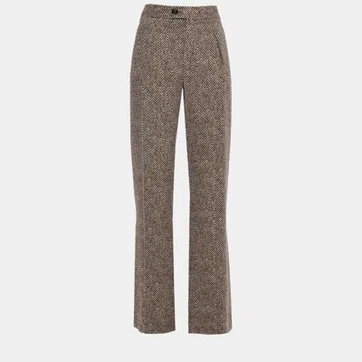 Pre-owned Chloé Viscose Trousers 42 In Brown
