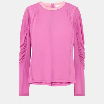 Pre-owned Chloé Viscose Top 38 In Pink