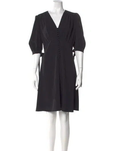 Pre-owned Chloé V-neck Knee-length Dress In Black
