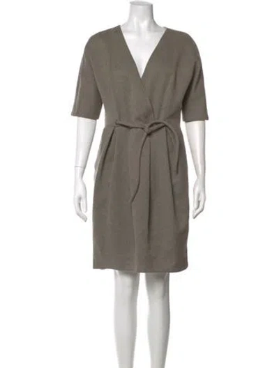Pre-owned Chloé V-neck Knee-length Dress In Neutral