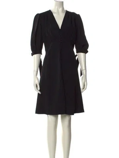 Pre-owned Chloé V-neck Knee-length Dress W/ Tags In Black