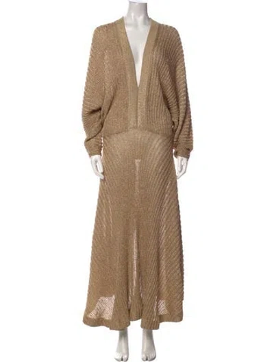 Pre-owned Chloé V-neck Long Dress
