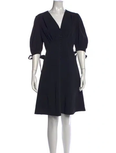 Pre-owned Chloé V-neck Mini Dress In Black