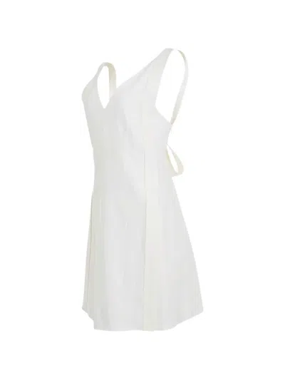 Chloé V-neck Mini Dress In White