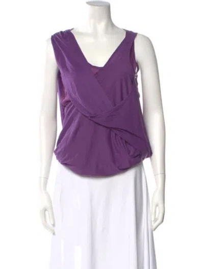 Pre-owned Chloé V-neck Sleeveless Top In Purple