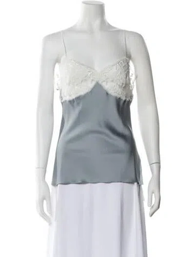 Pre-owned Chloé V-neck Sleeveless Top In White