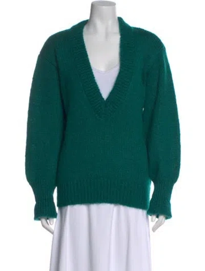 Pre-owned Chloé V-neck Sweater In Green