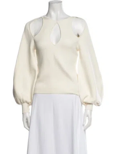 Pre-owned Chloé V-neck Sweater In Neutral