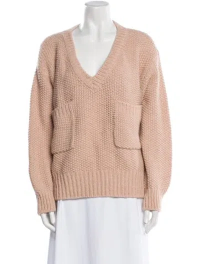 Pre-owned Chloé V-neck Sweater In Pink