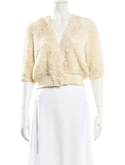 Pre-owned Chloé V-neck Sweater In Yellow
