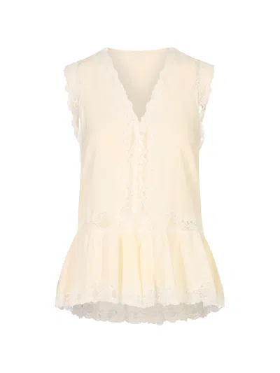 Chloé V-necked Top In Neutral