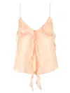 Chloé Chloè Ruffled Silk Top In Rose