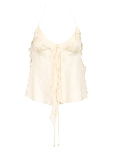 Chloé Voile Tank Top Tops White