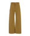 Chloé Wool Grain De Poudre Flare Leg Pants In Brown