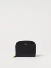 Chloé Banana Zipped Coin Purse In Grained Leather Black Size Onesize 100% Calf-skin Leather In Black