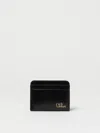 Chloé Womens Black Iconic Leather Card Holder In Black