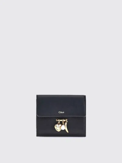 CHLOÉ WALLET CHLOÉ WOMAN COLOR BLACK,H18371002