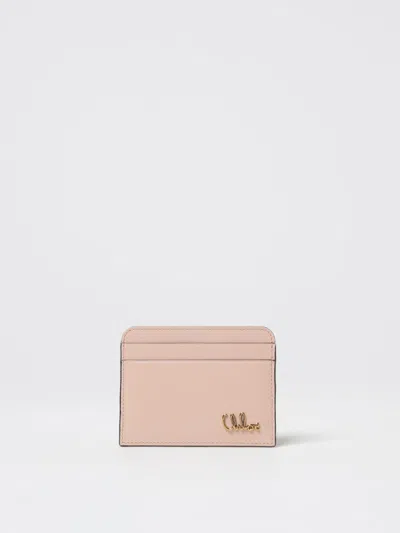 Chloé Card Holder Iconic In Pink