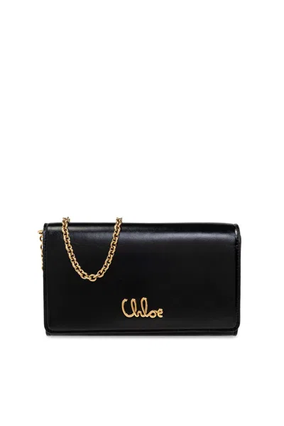 Chloé Wallet On Chain Iconic In Black