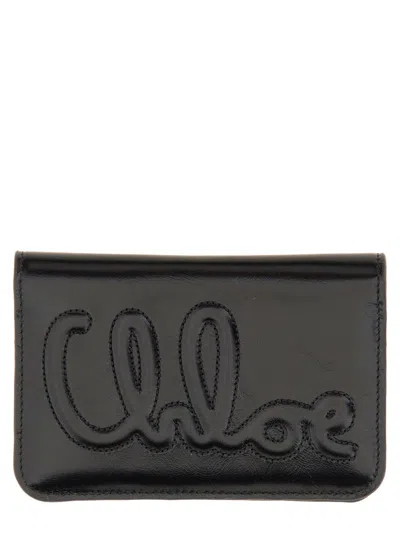 Chloé Wallet With Logo In Black