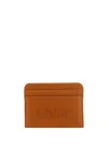 Chloé Chloe Sense Embroidered Logo Card Holder In 247