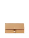 Chloé Beige Leather Wallet In Sand